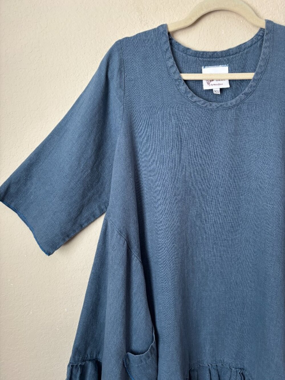 Heart's Desire by Mary Grace Linen Butterfly Long Tunic Top - Picture 3 of 11
